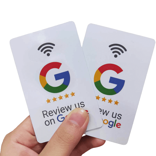Google review cards ISO standard Cr80