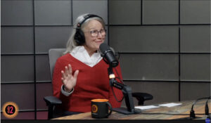 Laura Silverstein discussing relationships during a WHYY radio interview.